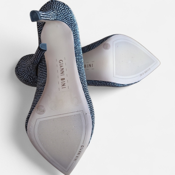 Gorgeous Gianni Bini Sliver Rhinestone Stilletto Heels Size 10 - Picture 8 of 10